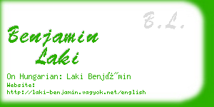 benjamin laki business card